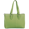 green Italian leather Jack Georges business tote