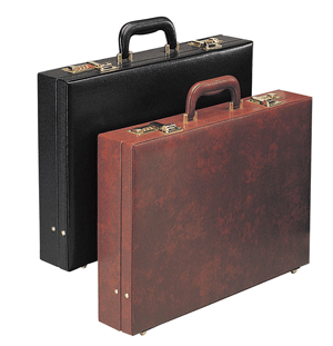 black and Burgundy traditional hard-sided business cases